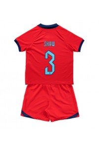 Engeland Luke Shaw #3 Babytruitje Uit tenue Kind WK 2022 Korte Mouw (+ Korte broeken)